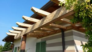 Pergolato: sgrezzatura completata